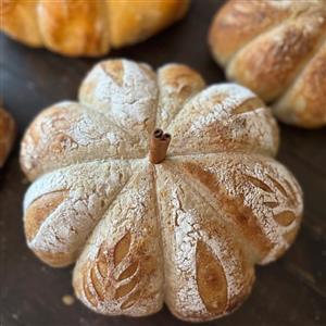 Sourdough Bread in shape of a pumpkin